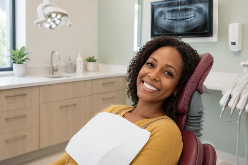 Happy patient at Finch Midland Dental